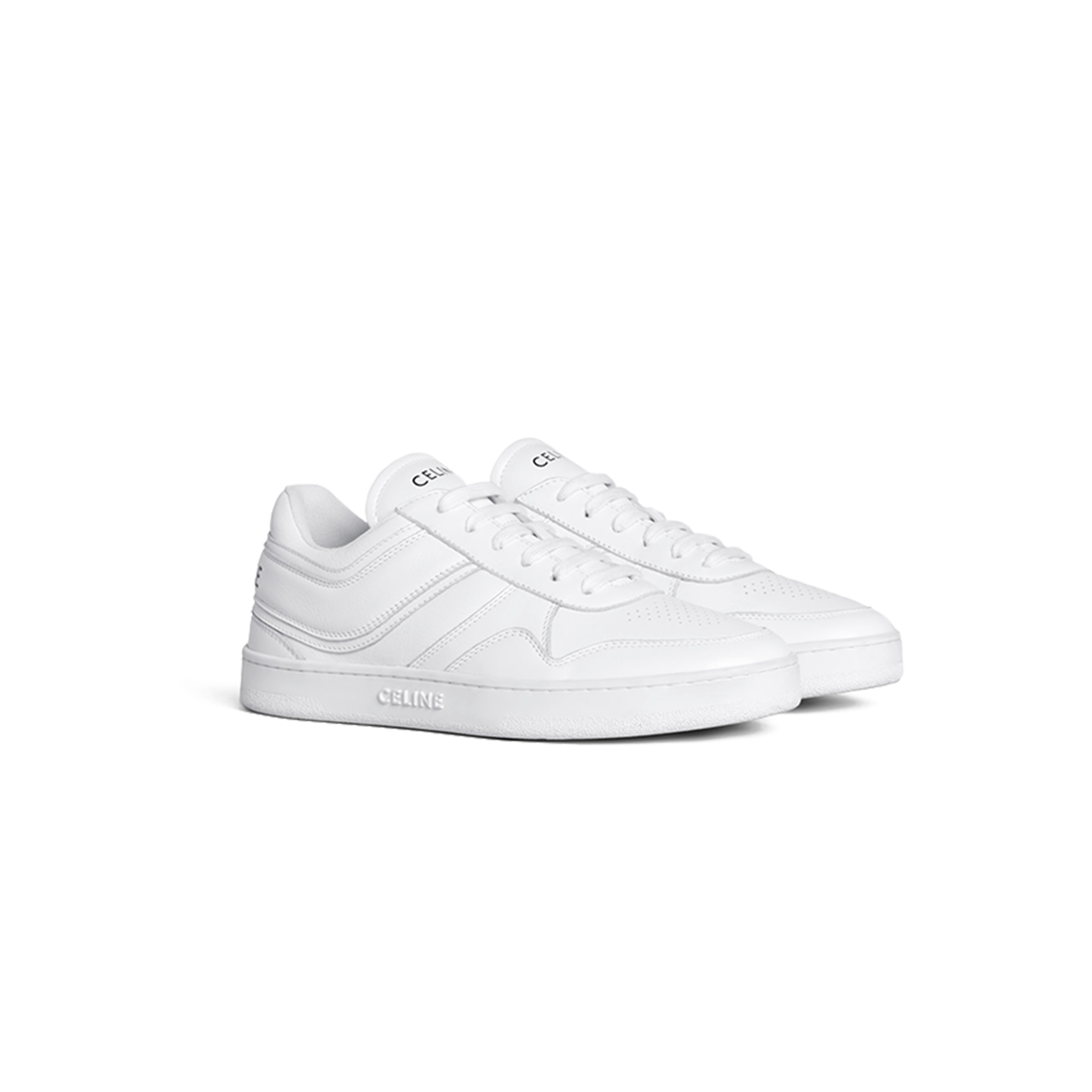 CELINE TRAINER CALFSKIN LOW-TOP LACE-UP SNEAKERS 345813338C.01OP